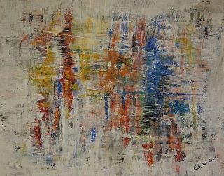 <b>Linda Leeb</b><br>"Wie das Leben spielt" Acryl auf Leinen